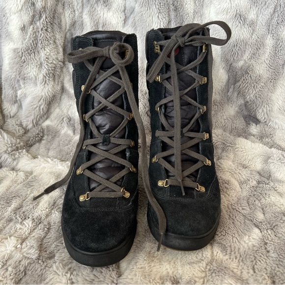 Timberland EUC Black Suede Deering Puffer Winter Boots Size 10 - Picture 5 of 10